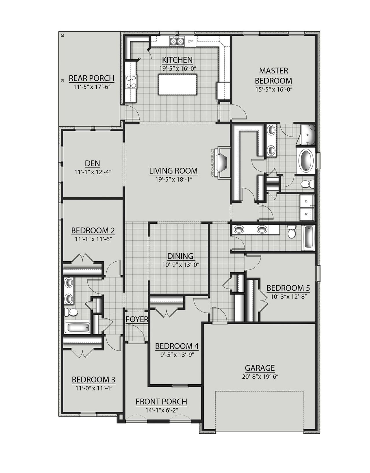 2D floor plan layout for the Hanson III A by DSLD Homes in Longleaf, Lumberton, TX (Image 2). 2D floor plan layout for the Hanson III A by DSLD Homes in Longleaf, Lumberton, TX (Image 2).