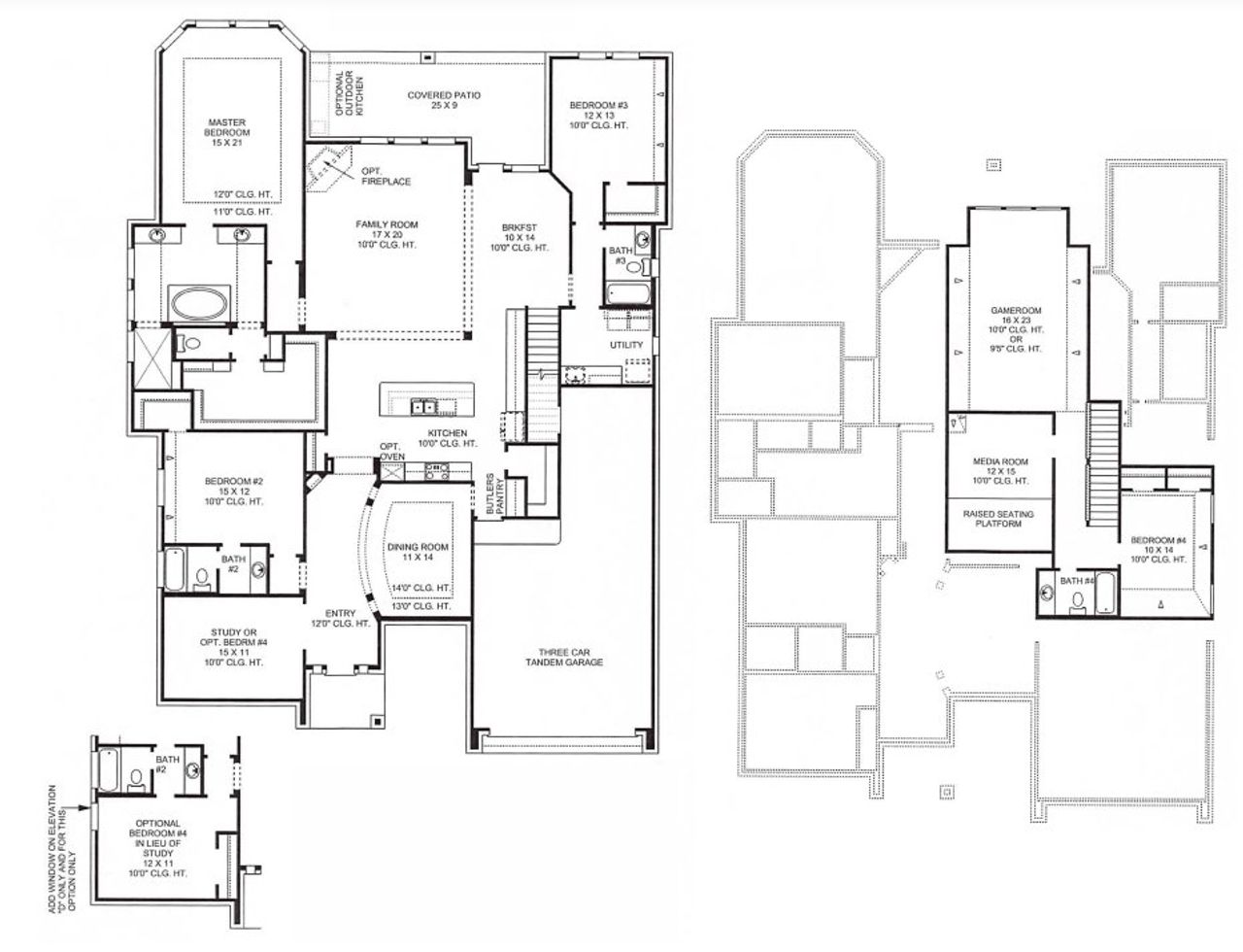 2D floor plan layout for the Cornell II 4025 by J. Patrick Homes in Sienna 70' Lots, Missouri City, TX (Image 2). 2D floor plan layout for the Cornell II 4025 by J. Patrick Homes in Sienna 70' Lots, Missouri City, TX (Image 2).