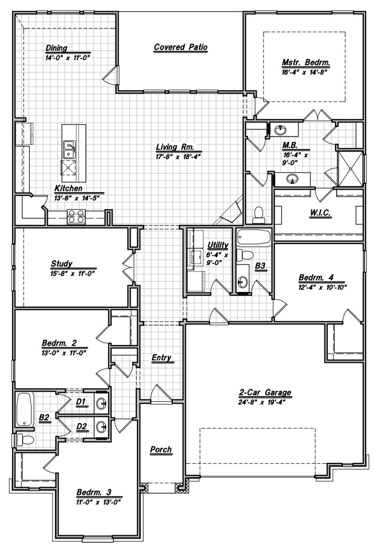 2D floor plan layout for the Cotulla by Bellaire Homes in Annabelle Ranch, San Antonio, TX (Image 2). 2D floor plan layout for the Cotulla by Bellaire Homes in Annabelle Ranch, San Antonio, TX (Image 2).