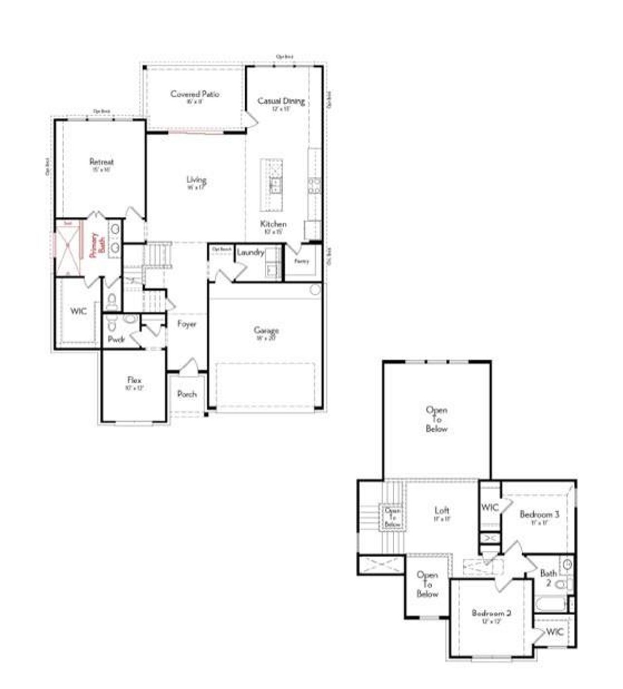 2D floor plan layout of this home in , Crosby, TX (Image 2).