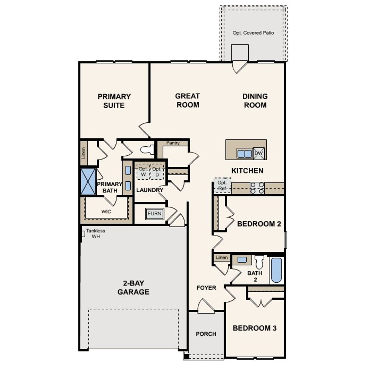 2D floor plan layout of this home in Reveille Estates, Bryan, TX (Image 2). 2D floor plan layout of this home in Reveille Estates, Bryan, TX (Image 2).