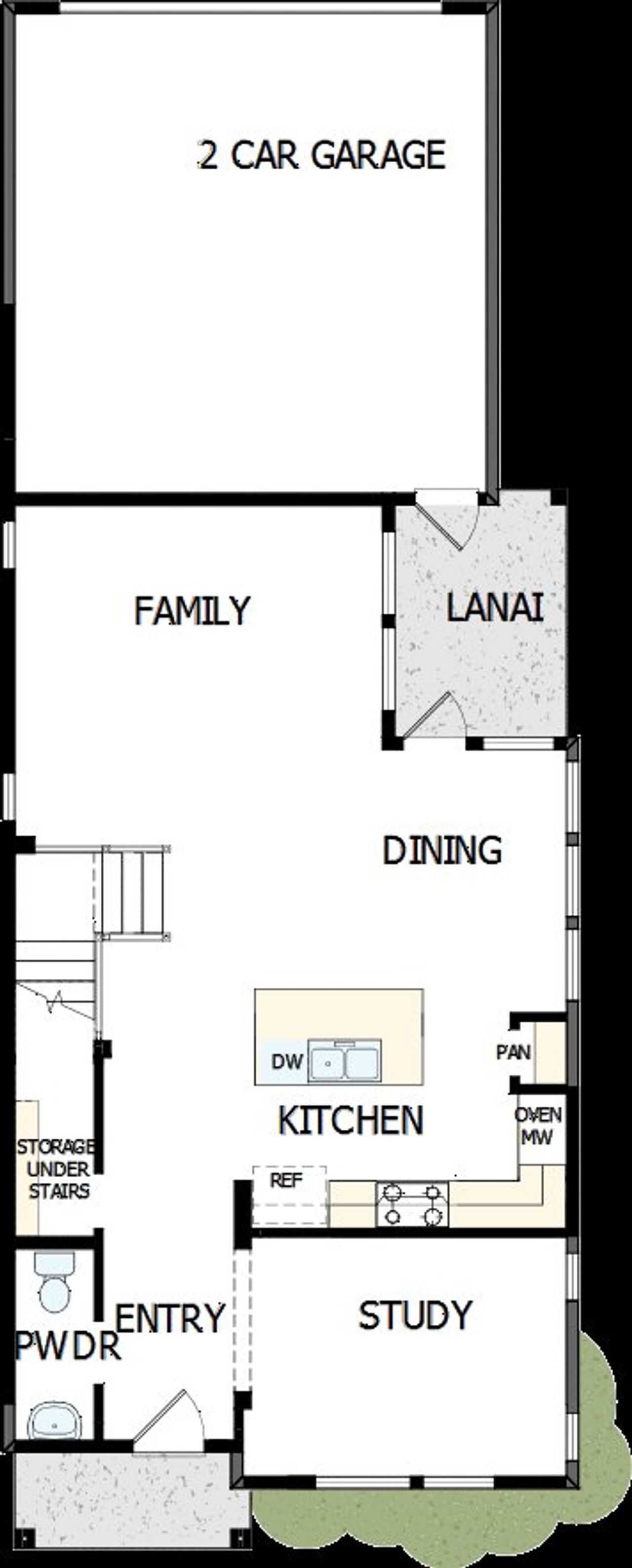 2D floor plan layout of this home in Granville at eTown 34', Jacksonville, FL (Image 2).