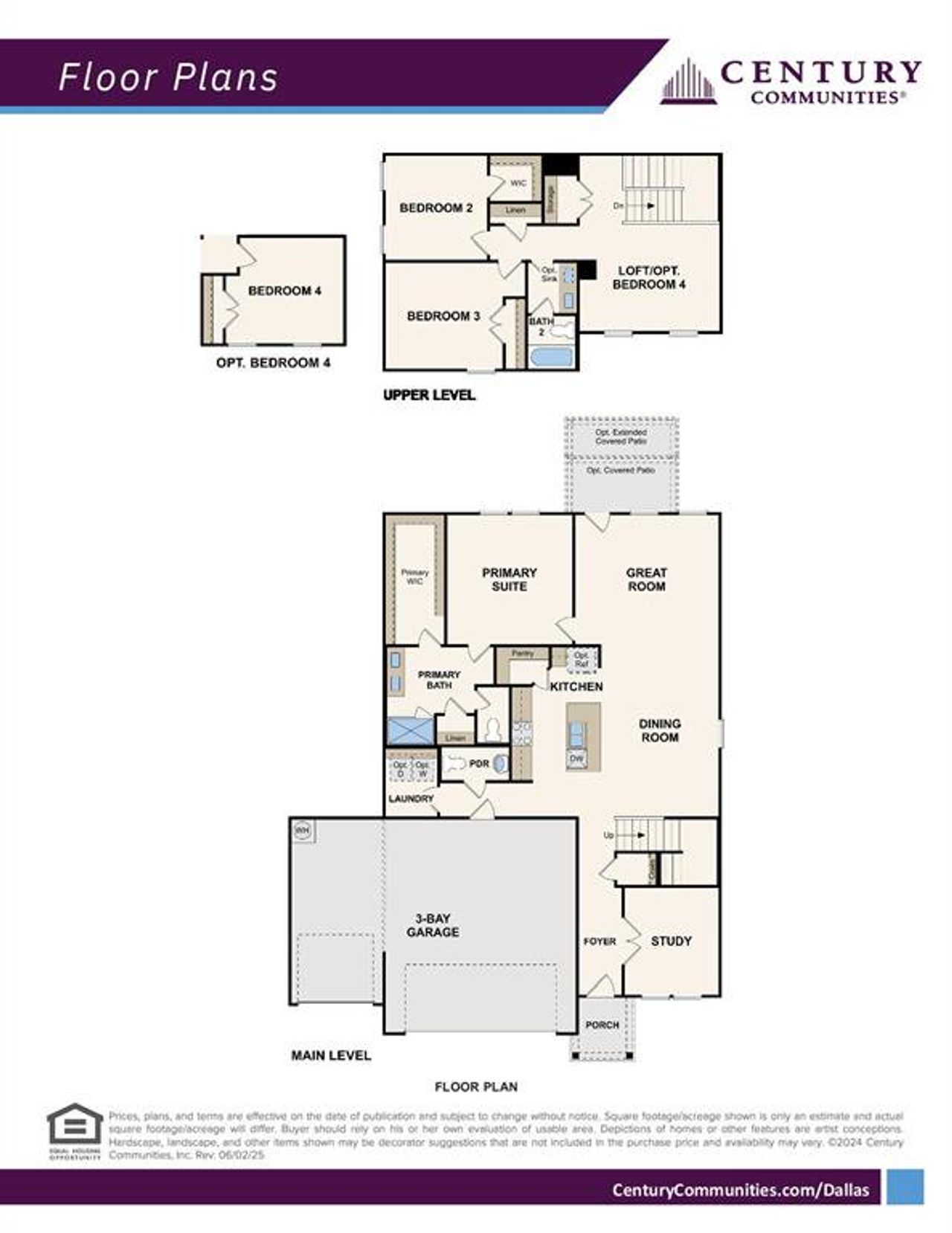 2D floor plan layout of this home in Hickory Hill, Sherman, TX (Image 2).