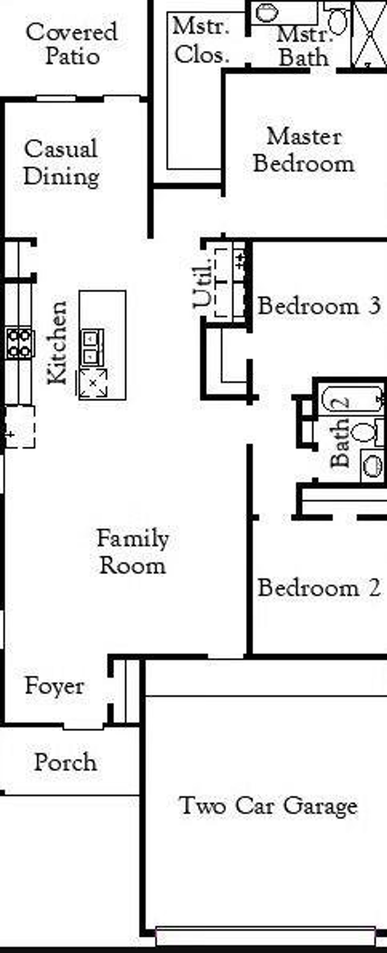 2D floor plan layout of this home in Westridge Cove, Conroe, TX (Image 2).