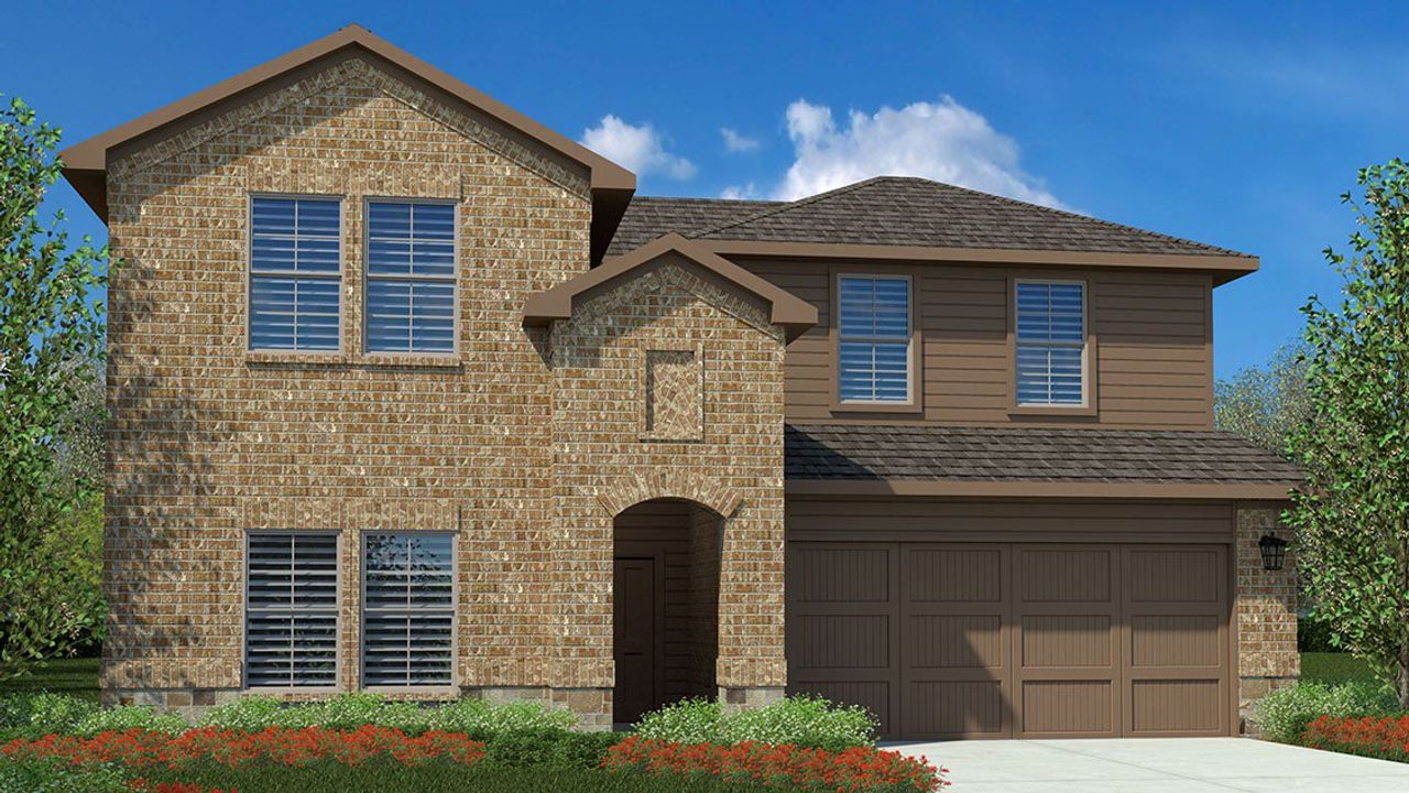 Representative exterior photo of a completed home built from the Ozark by D.R. Horton in Bella Vista, Granbury, TX (Image 2).