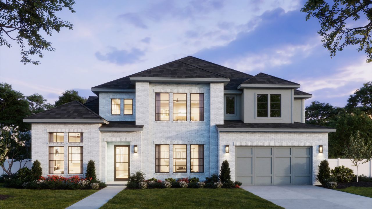 Representative exterior photo of a completed home built from the Reese III by Southgate Homes in Prosper Ridge, Prosper, TX (Image 2).