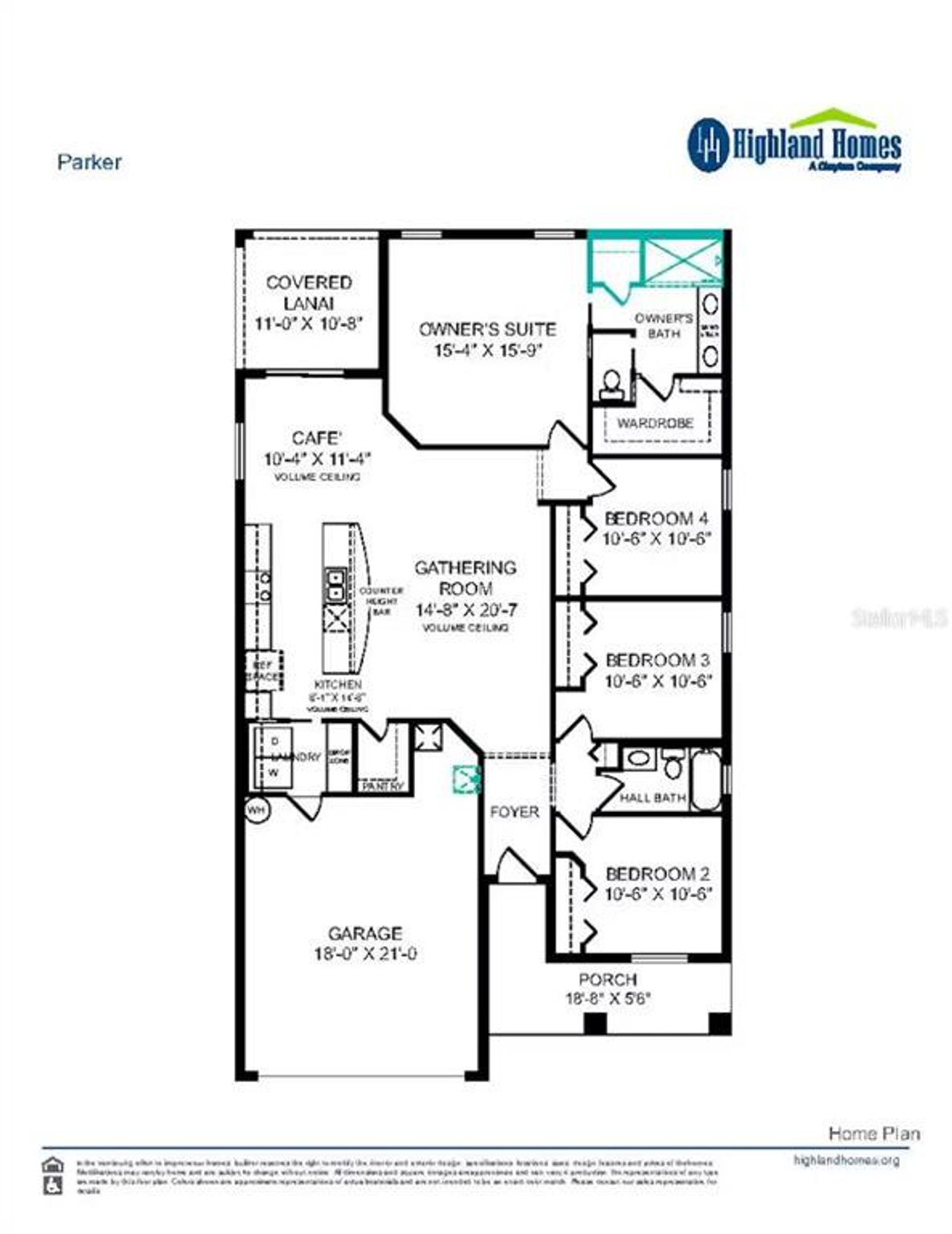 2D floor plan layout of this home in Falls of Ocala, Ocala, FL (Image 2).