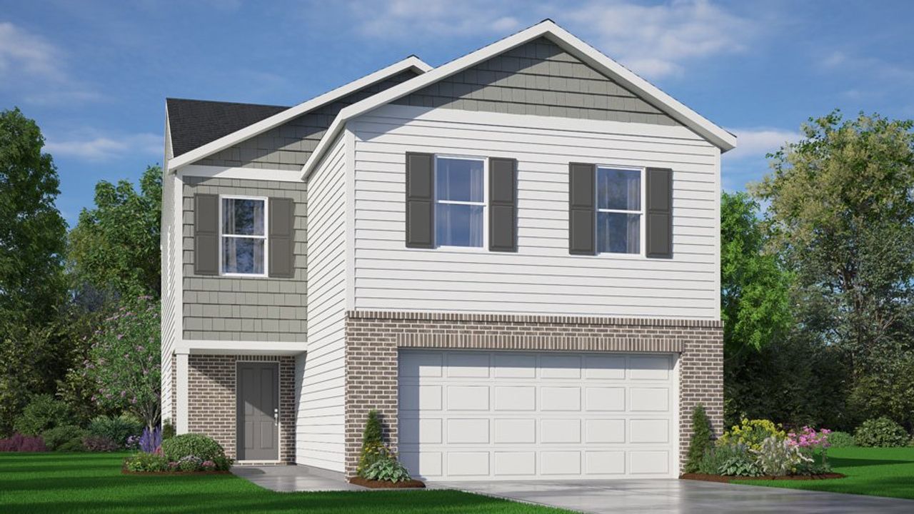 Representative exterior photo of a completed home built from the Aisle by D.R. Horton in Faircrest, Greensboro, NC (Image 2).