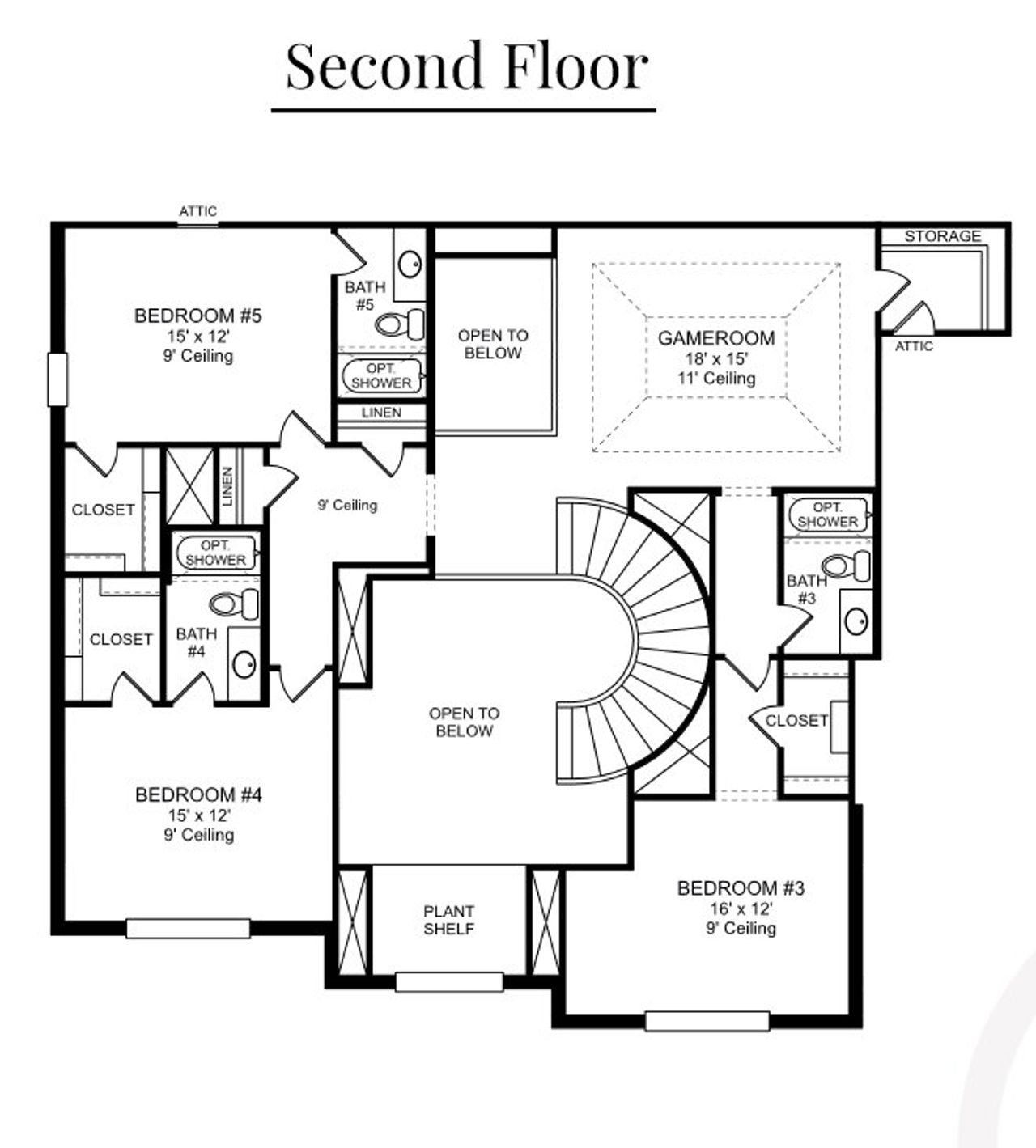 2D floor plan layout for the Plan 7042 by Tradition Homes in Mustang Lakes – 86’, Celina, TX (Image 2). 2D floor plan layout for the Plan 7042 by Tradition Homes in Mustang Lakes – 86’, Celina, TX (Image 2).