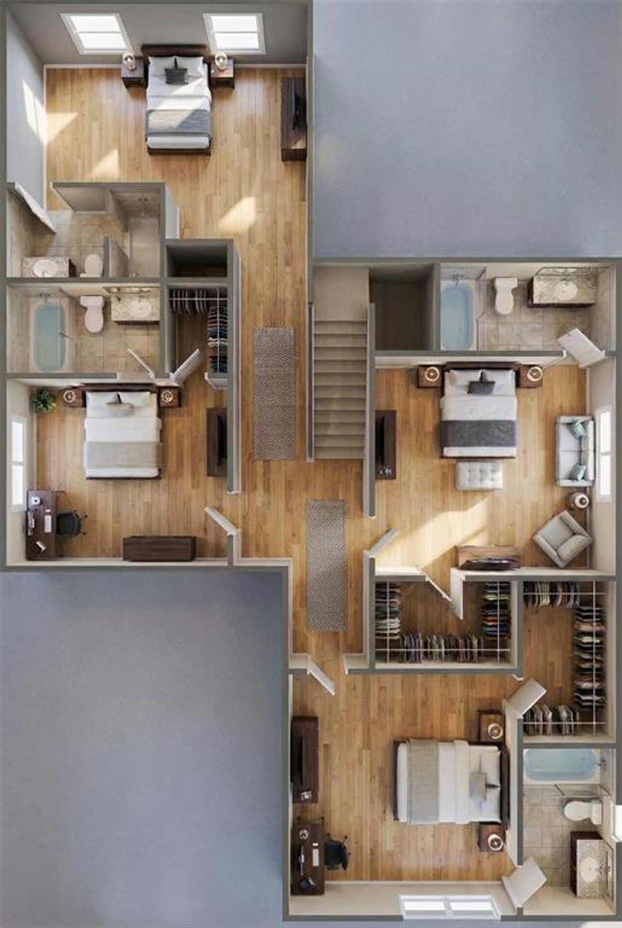 2D floor plan layout of this home in , Fort Worth, TX (Image 2).