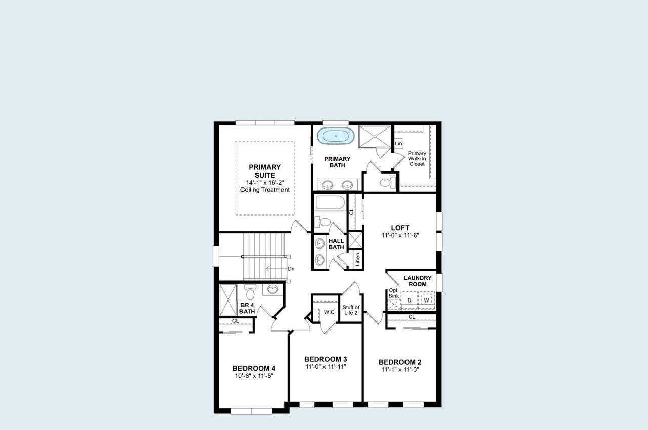 2D floor plan layout of this home in Parkside, Royal Palm Beach, FL (Image 2).