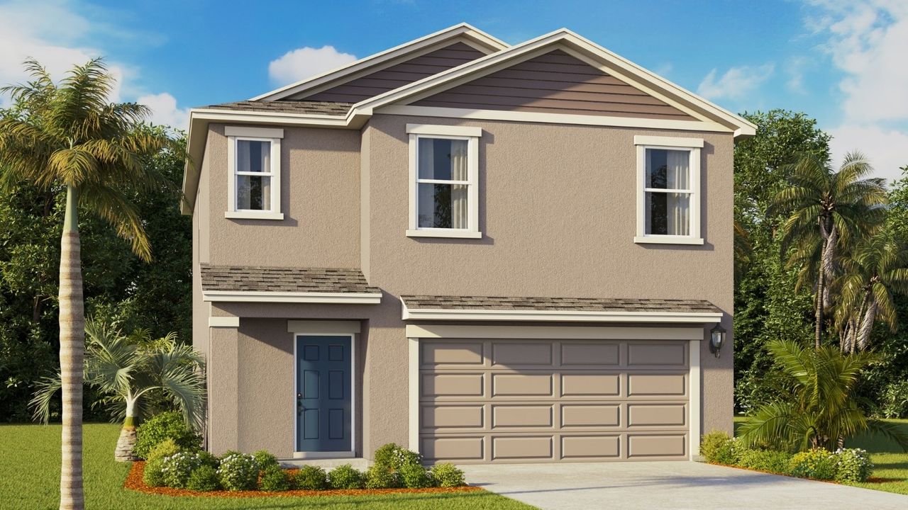 Representative exterior photo of a completed home built from the Crestview by D.R. Horton in Sandhill, Dade City, FL (Image 2).