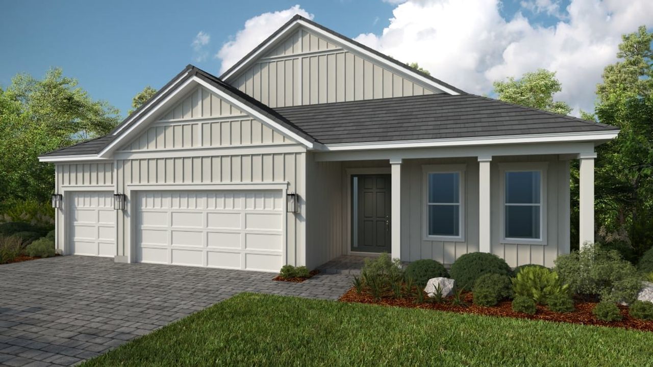 Representative exterior photo of a completed home built from the Cresta by Taylor Morrison in Esplanade at St. Marys, St. Marys, GA (Image 2).