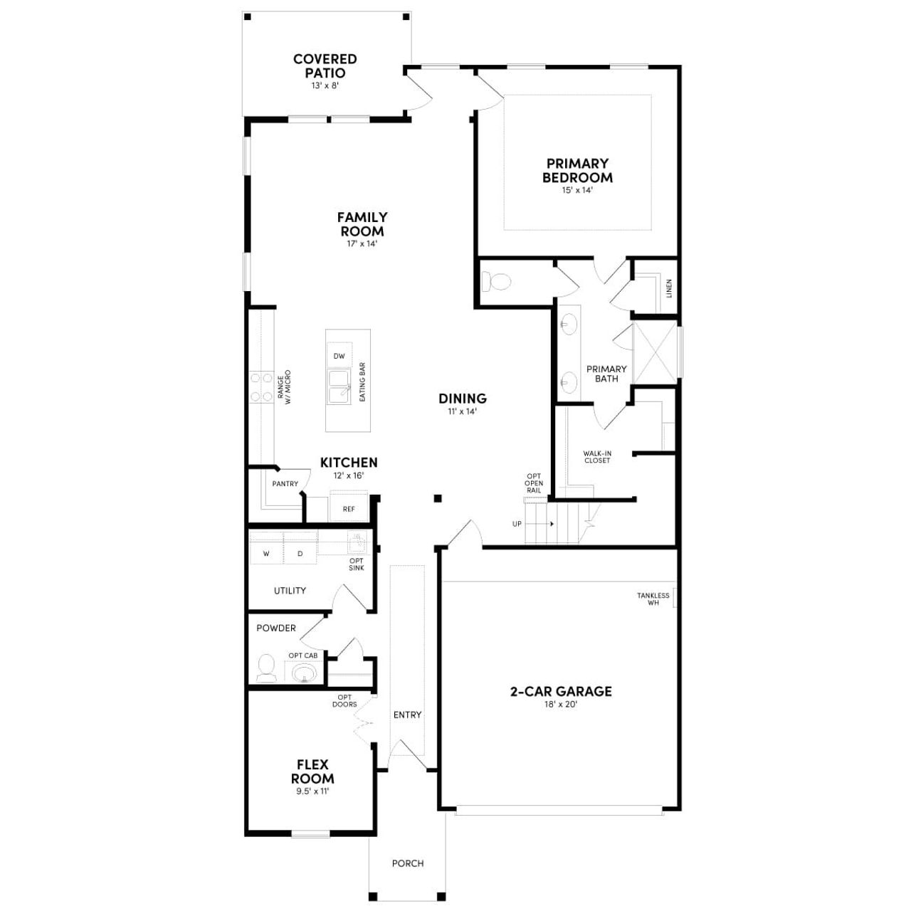2D floor plan layout of this home in 45' Traditional Homes at Elyson, Katy, TX (Image 2). 2D floor plan layout of this home in 45' Traditional Homes at Elyson, Katy, TX (Image 2).