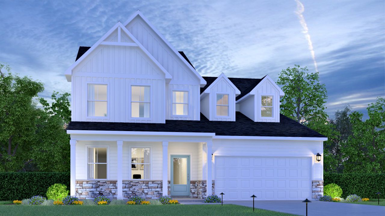 Representative exterior photo of a completed home built from the Greenbriar by Veranda Homes in Foxbank, Gray Court, SC (Image 2).