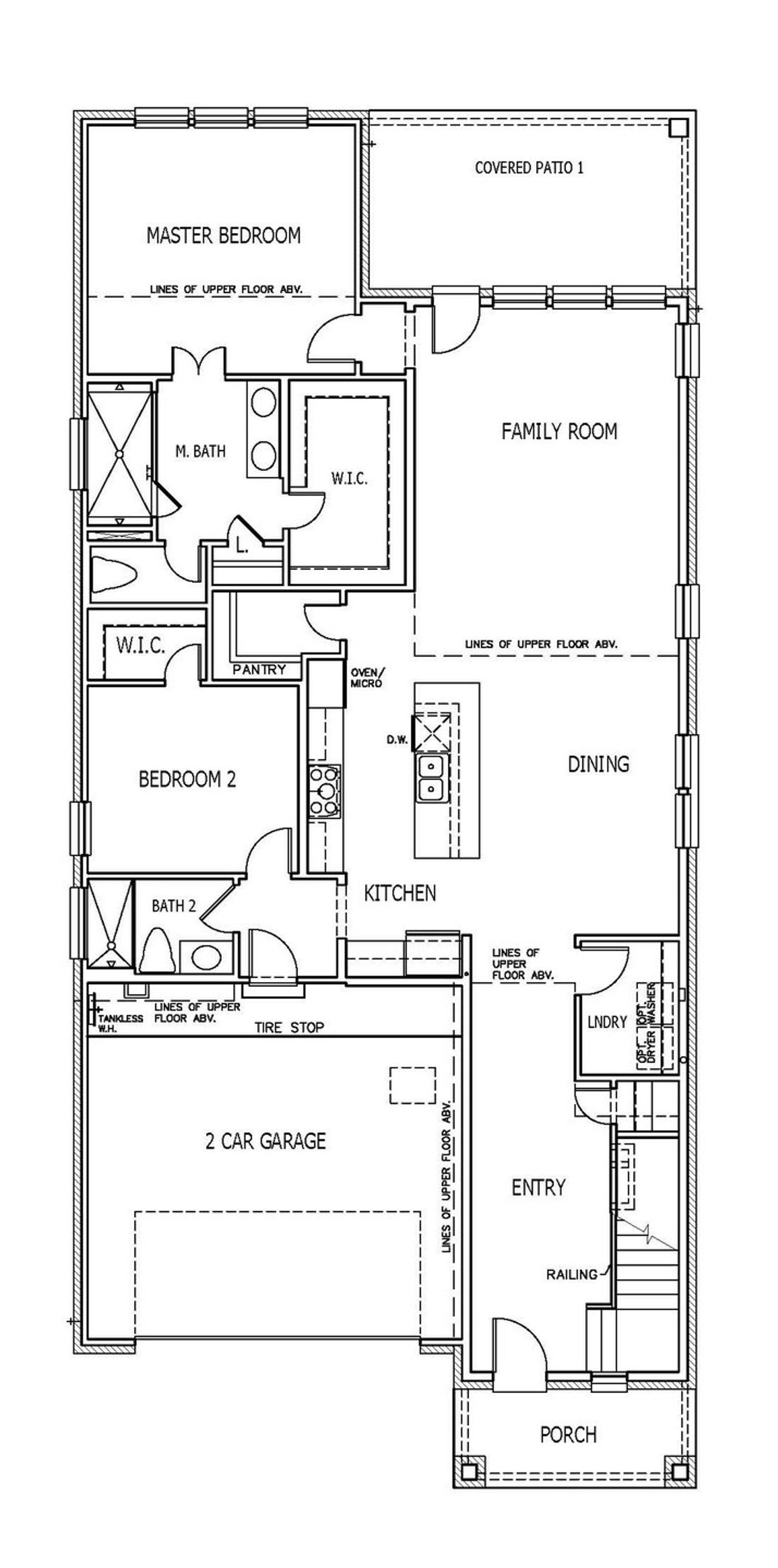 2D floor plan layout of this home in Santa Rita Ranch, Liberty Hill, TX (Image 2).