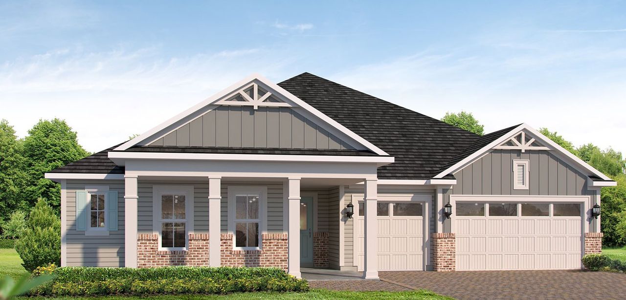 Representative exterior photo of a completed home built from the Tanner by MasterCraft Builder Group in SilverLeaf, St. Augustine, FL (Image 2).