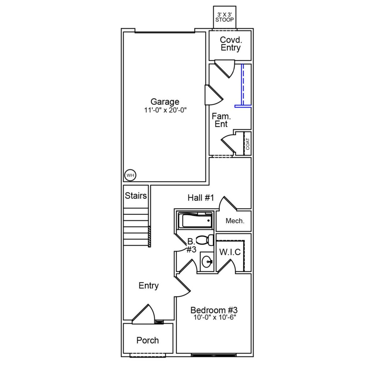 2D floor plan layout of this home in Nichols Landing, Charlotte, NC (Image 2). 2D floor plan layout of this home in Nichols Landing, Charlotte, NC (Image 2).