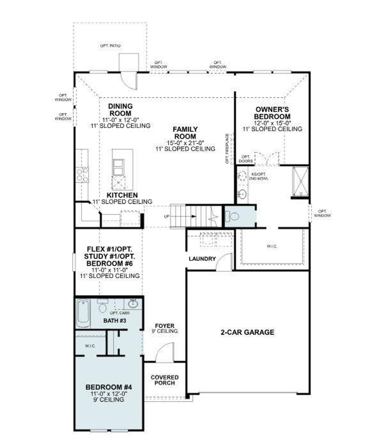 2D floor plan layout of this home in Kings Way, Denton, TX (Image 2). 2D floor plan layout of this home in Kings Way, Denton, TX (Image 2).