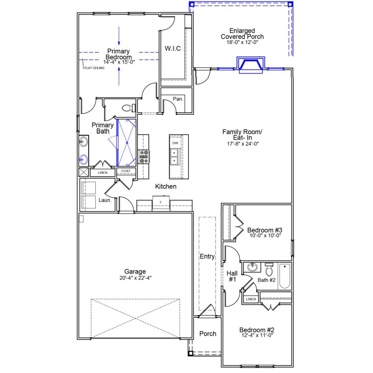2D floor plan layout of this home in Ovation at Sweetbrier, Durham, NC (Image 2). 2D floor plan layout of this home in Ovation at Sweetbrier, Durham, NC (Image 2).