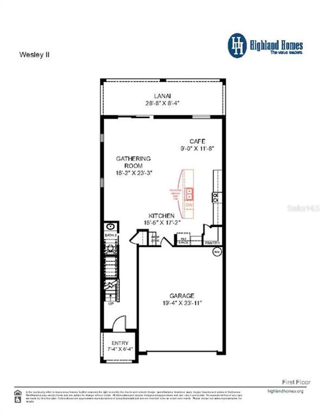 2D floor plan layout of this home in Touchstone, Lakeland, FL (Image 2).