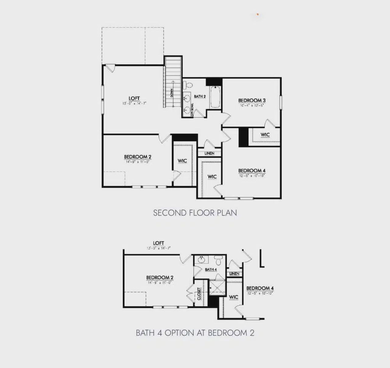 2D floor plan layout for the The Harpeth by Patterson Company in Riverview at Cumberland Hills, Nashville, TN (Image 2).