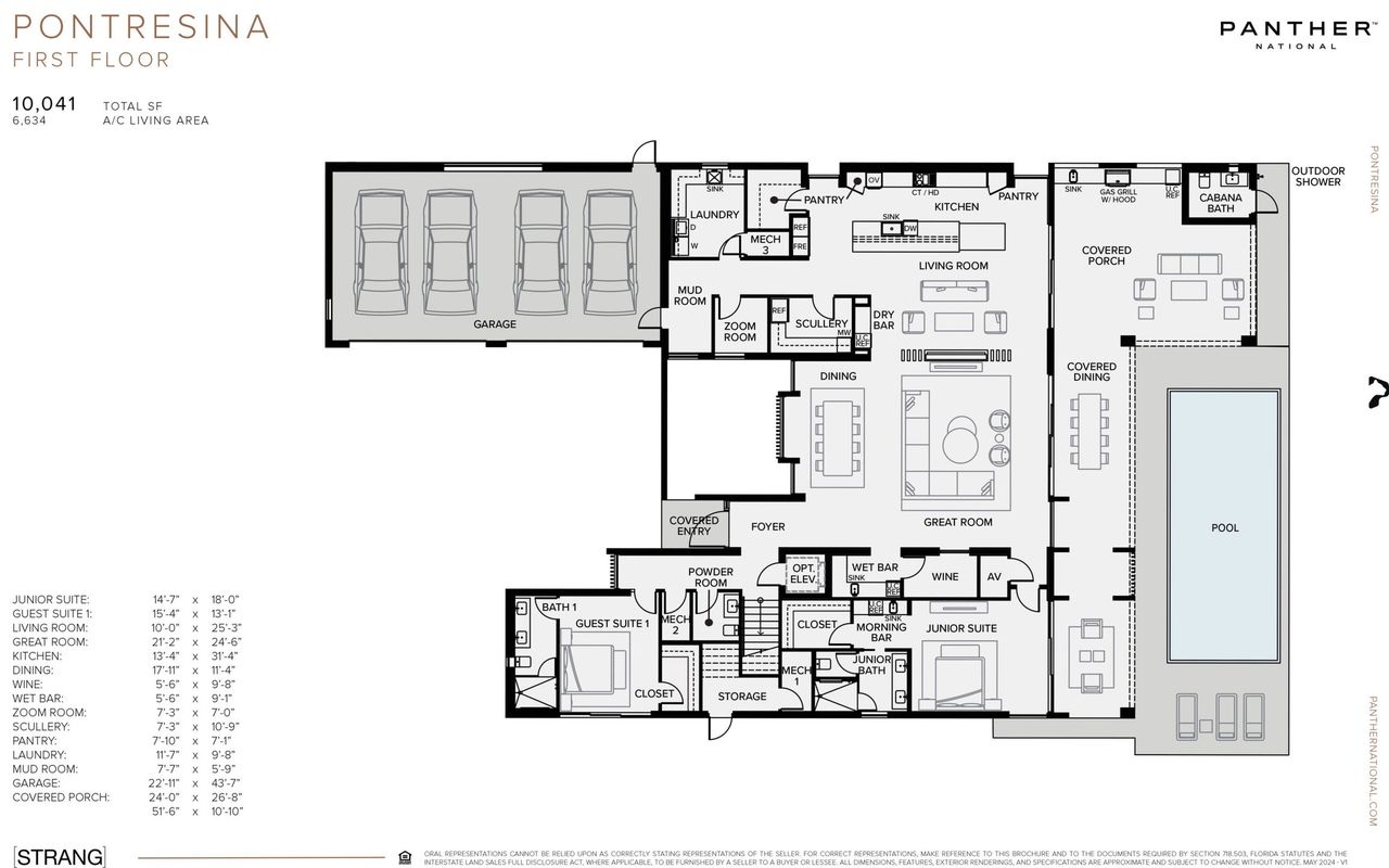 Representative exterior details of a home built from the PONTRESINA by Centaur Holdings in Panther National, Palm Beach Gardens (Image 2).