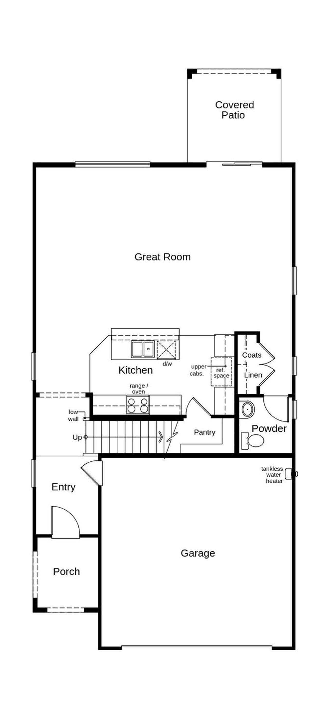 2D floor plan layout of this home in Entrada Del Toro at Rancho Sahuarita, Sahuarita, AZ (Image 2).
