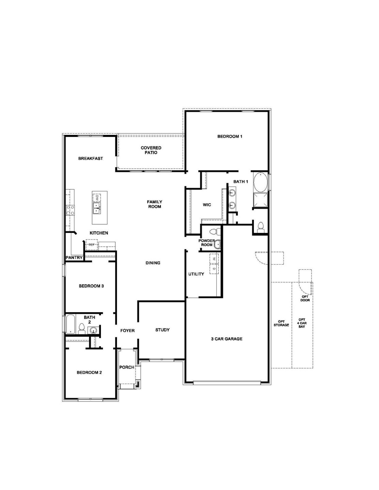2D floor plan layout of this home in Silverthorne, Conroe, TX (Image 2).
