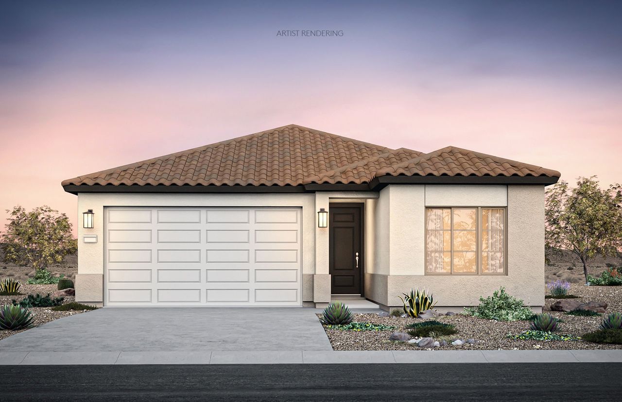 Representative exterior photo of a completed home built from the Sunbird by Pulte Homes in Hayden Estates, Buckeye, AZ (Image 2).