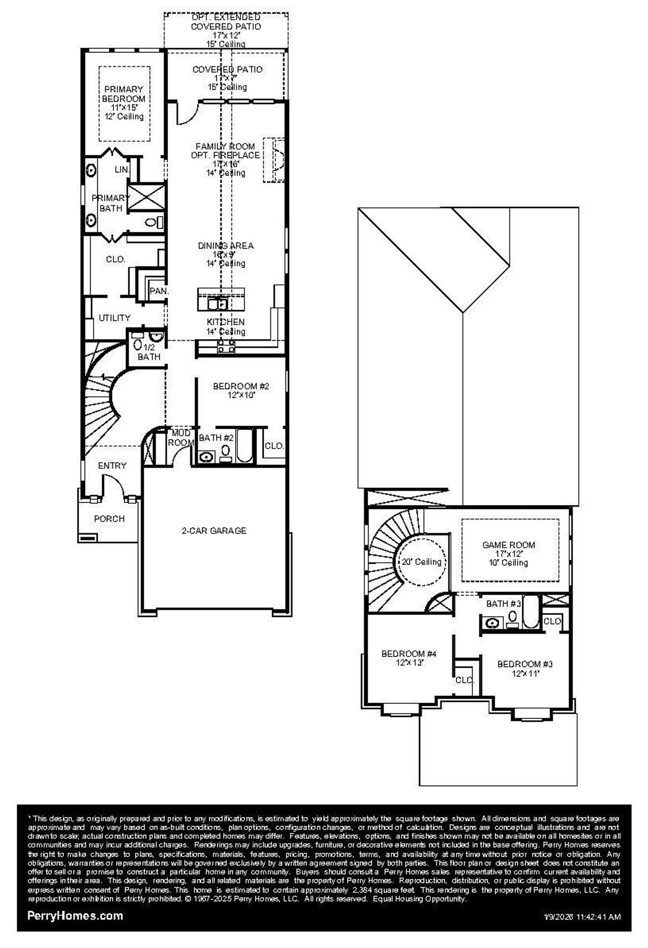 2D floor plan layout of this home in Candela South, Richmond, TX (Image 2).
