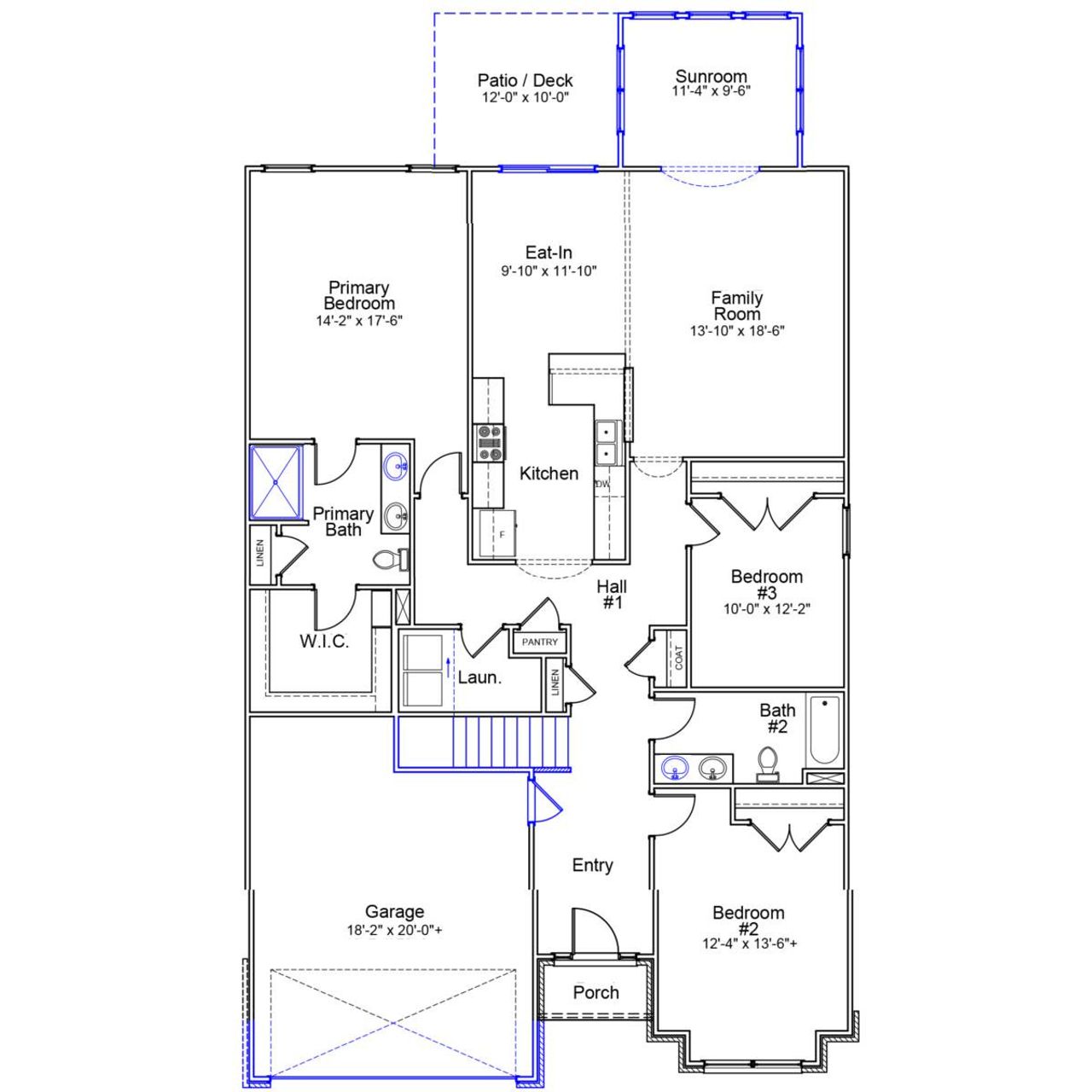 2D floor plan layout of this home in Fieldstone, Lexington, NC (Image 2). 2D floor plan layout of this home in Fieldstone, Lexington, NC (Image 2).