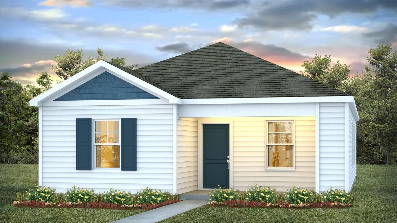 Representative exterior photo of a completed home built from the Lewis by D.R. Horton in The Park at Wilkinson, Orangeburg, SC (Image 2).