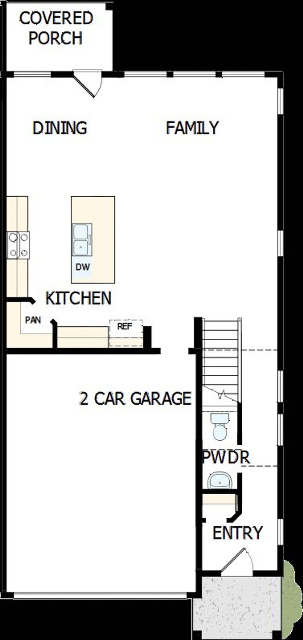 2D floor plan layout of this home in Easton Park - Nelson Village - Jewel Series, Austin, TX (Image 2).