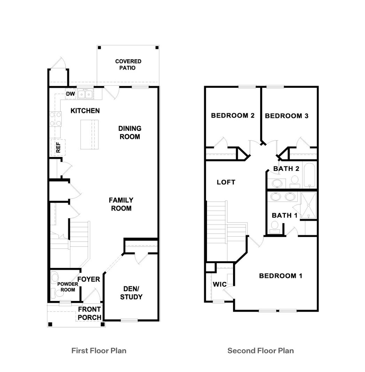 2D floor plan layout of this home in Avery Centre, Round Rock, TX (Image 2).