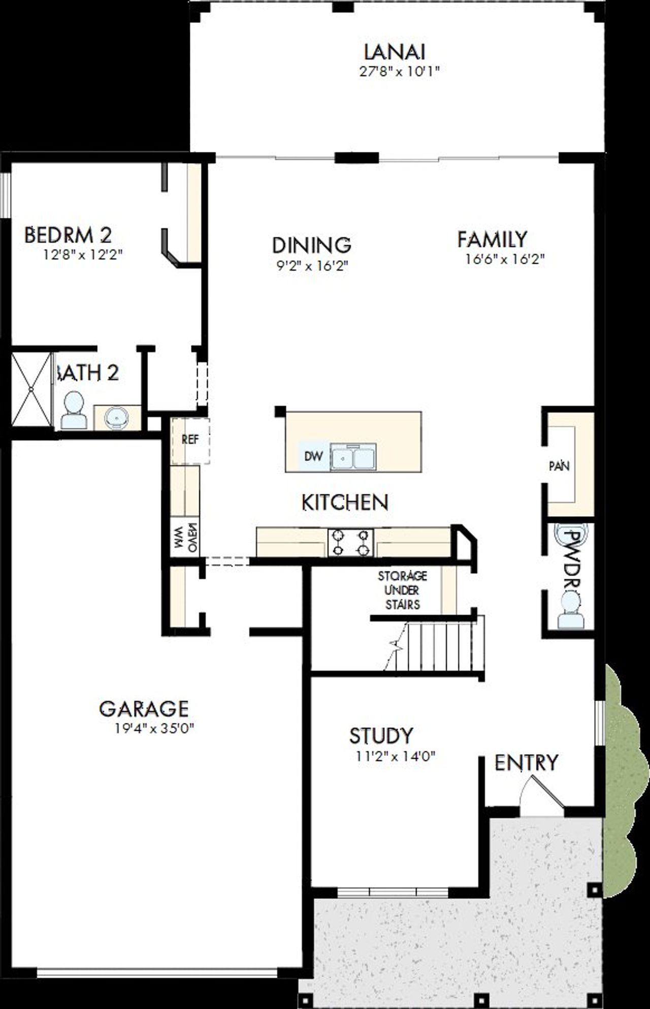 2D floor plan layout of this home in Waterset Classic Series, Apollo Beach, FL (Image 2). 2D floor plan layout of this home in Waterset Classic Series, Apollo Beach, FL (Image 2).