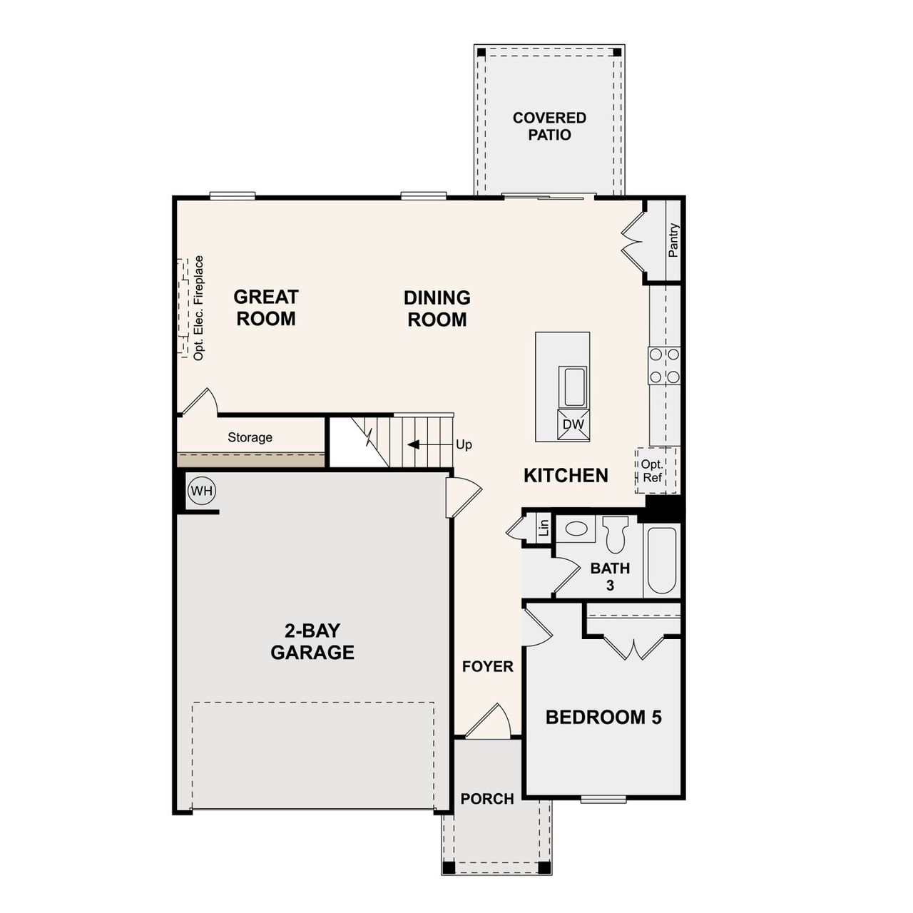 2D floor plan layout of this home in Barton Hills, Spring Hill, TN (Image 2).
