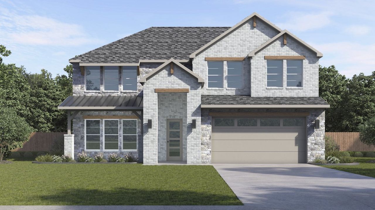Representative exterior photo of a completed home built from the Grandview by D.R. Horton in Silverado, Aubrey, TX (Image 2).