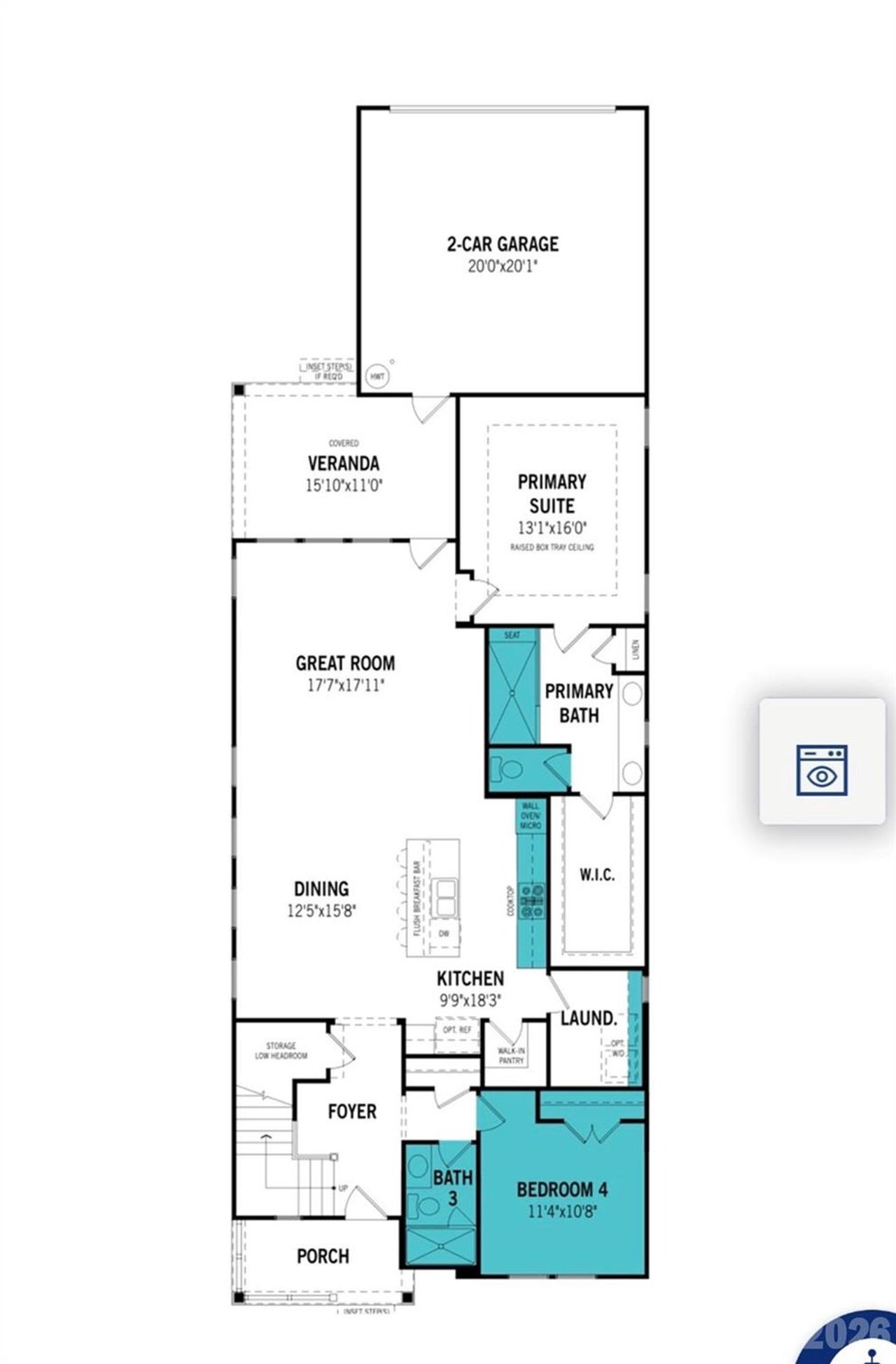 First floor plan rendering First floor plan rendering