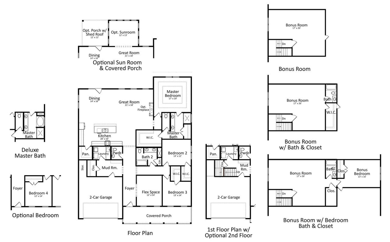 2D floor plan layout of this home in , Ridgeville, SC (Image 2).