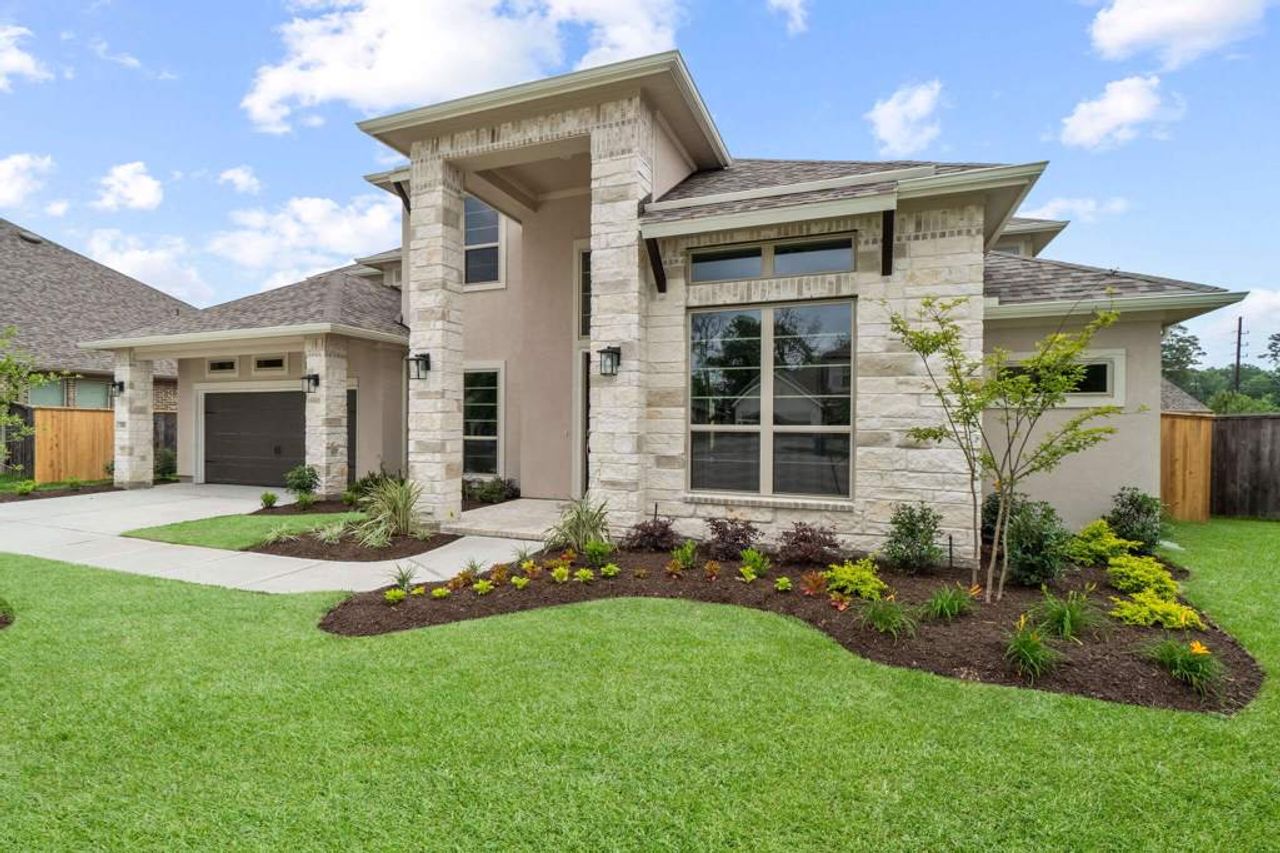 Representative exterior photo of a completed home built from the Oxford 3600 by J. Patrick Homes in Braeswood Place, Houston, TX (Image 2).