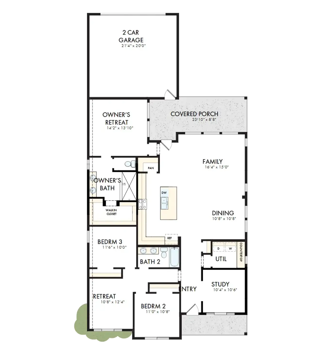 2D floor plan layout of this home in Edgewater Classic Series, Fate, TX (Image 2). 2D floor plan layout of this home in Edgewater Classic Series, Fate, TX (Image 2).
