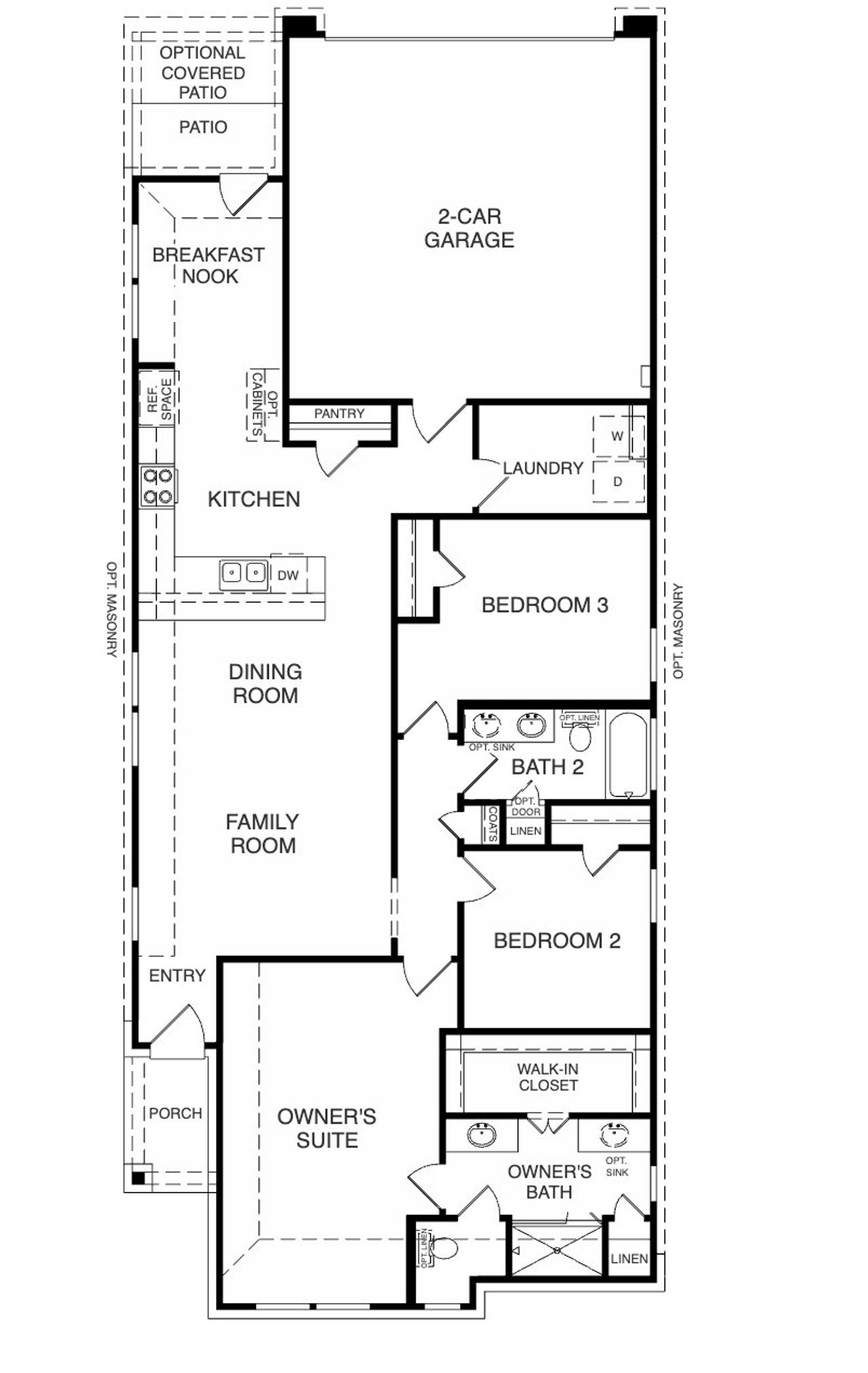 2D floor plan layout of this home in Sage Hollow, Kyle, TX (Image 2).