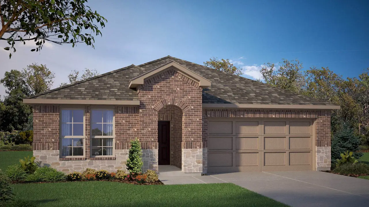 Representative exterior photo of a completed home built from the Lexington by D.R. Horton in Shenandoah Ridge, Midland, TX (Image 2).