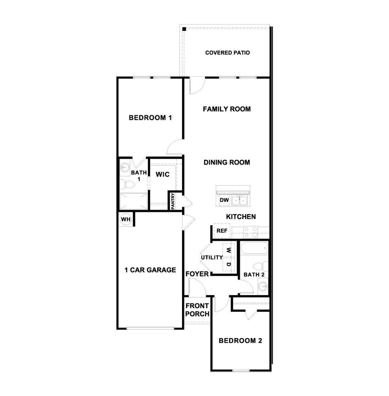 2D floor plan layout of this home in Wayside, Uhland, TX (Image 2).