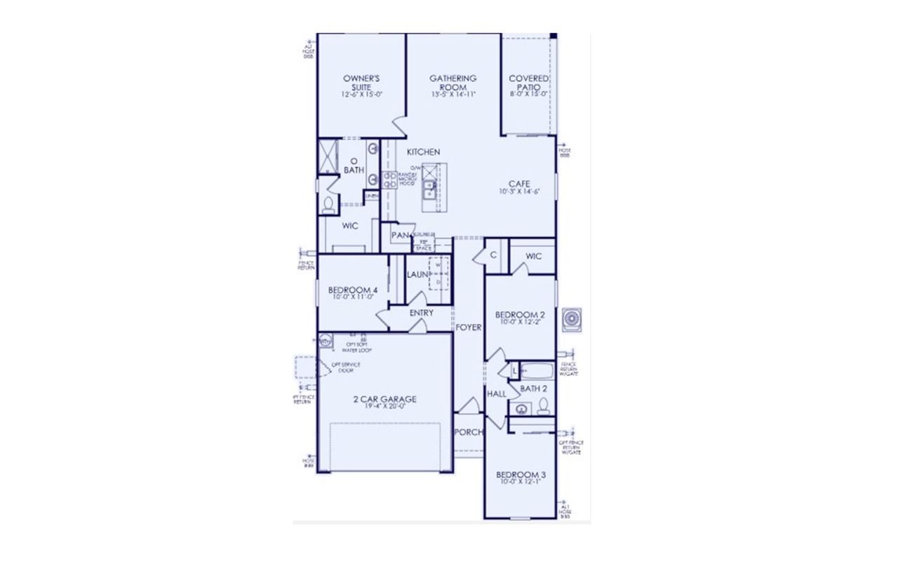 2D floor plan layout of this home in Hayden Estates, Buckeye, AZ (Image 2).