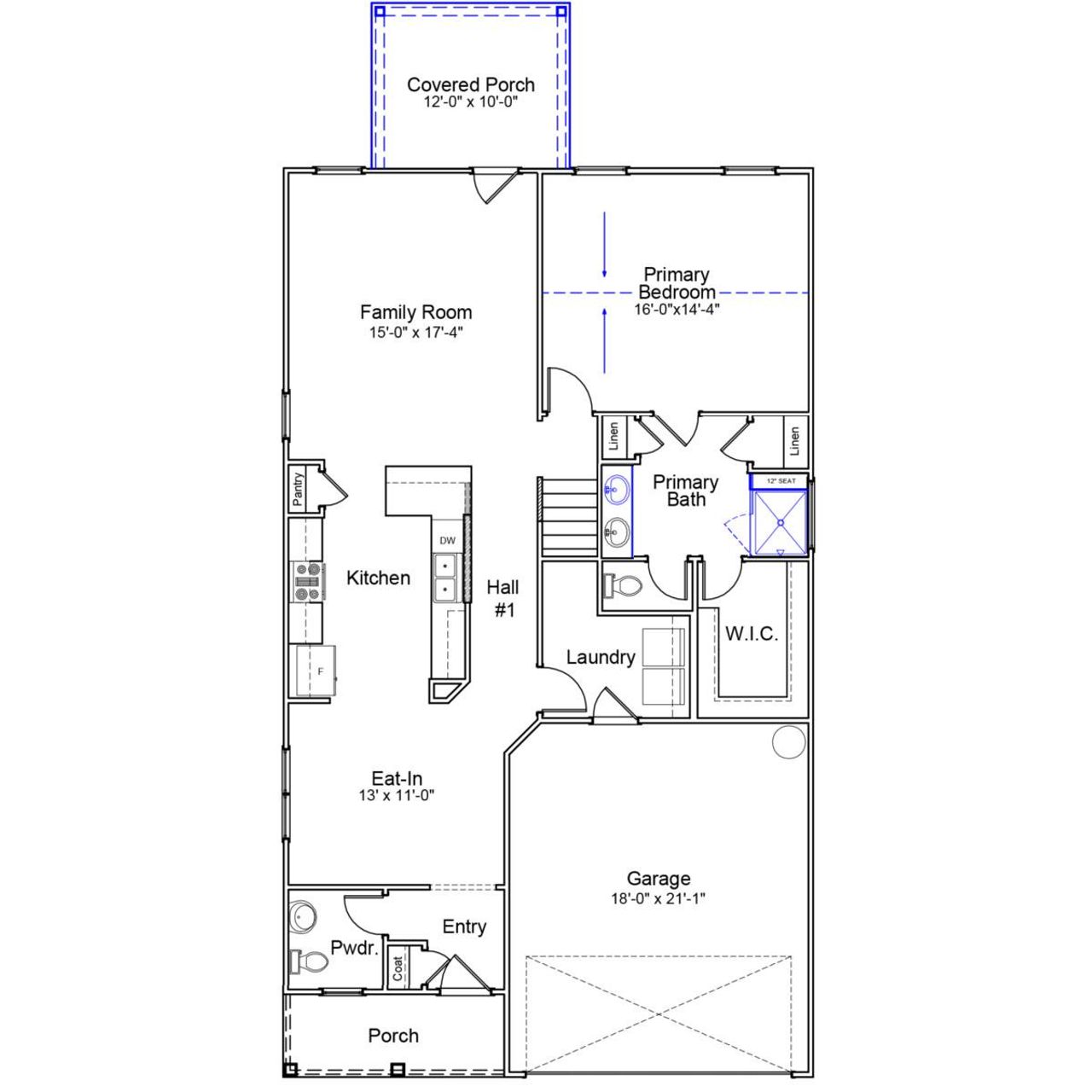 2D floor plan layout of this home in Bluefield, Lexington, SC (Image 2). 2D floor plan layout of this home in Bluefield, Lexington, SC (Image 2).