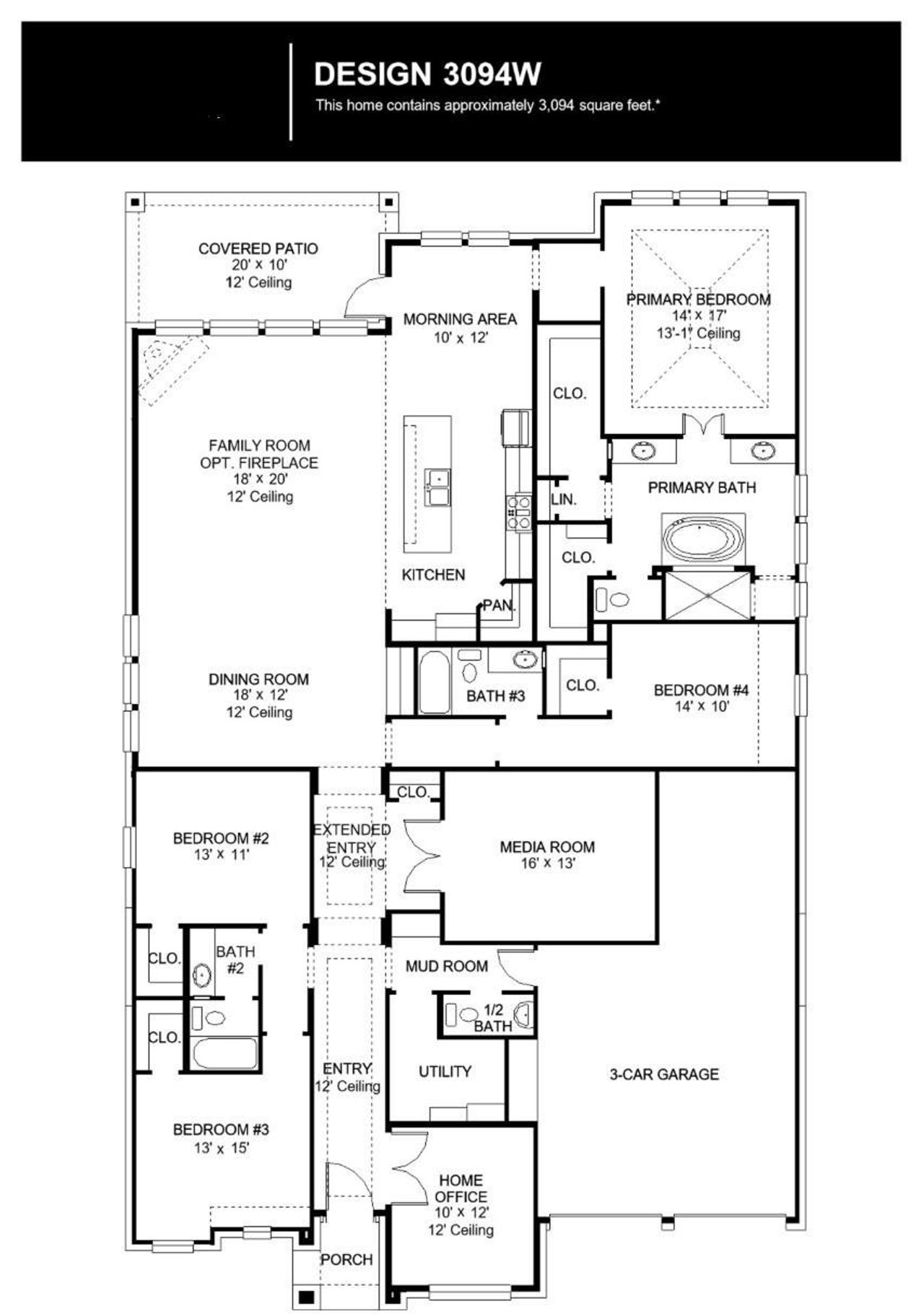 2D floor plan layout of this home in Jubilee, Hockley, TX (Image 2).