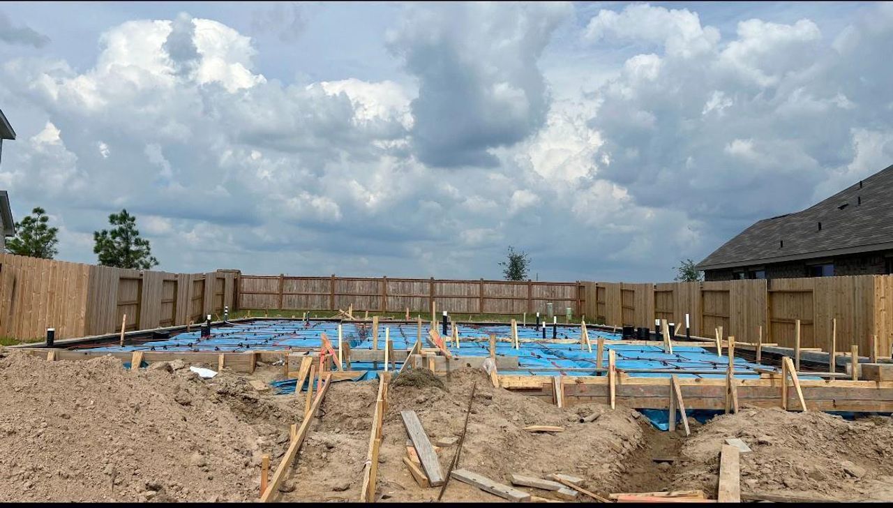 In-progress construction of a new home in Cypresswood Landing, Humble, TX (Image 2).