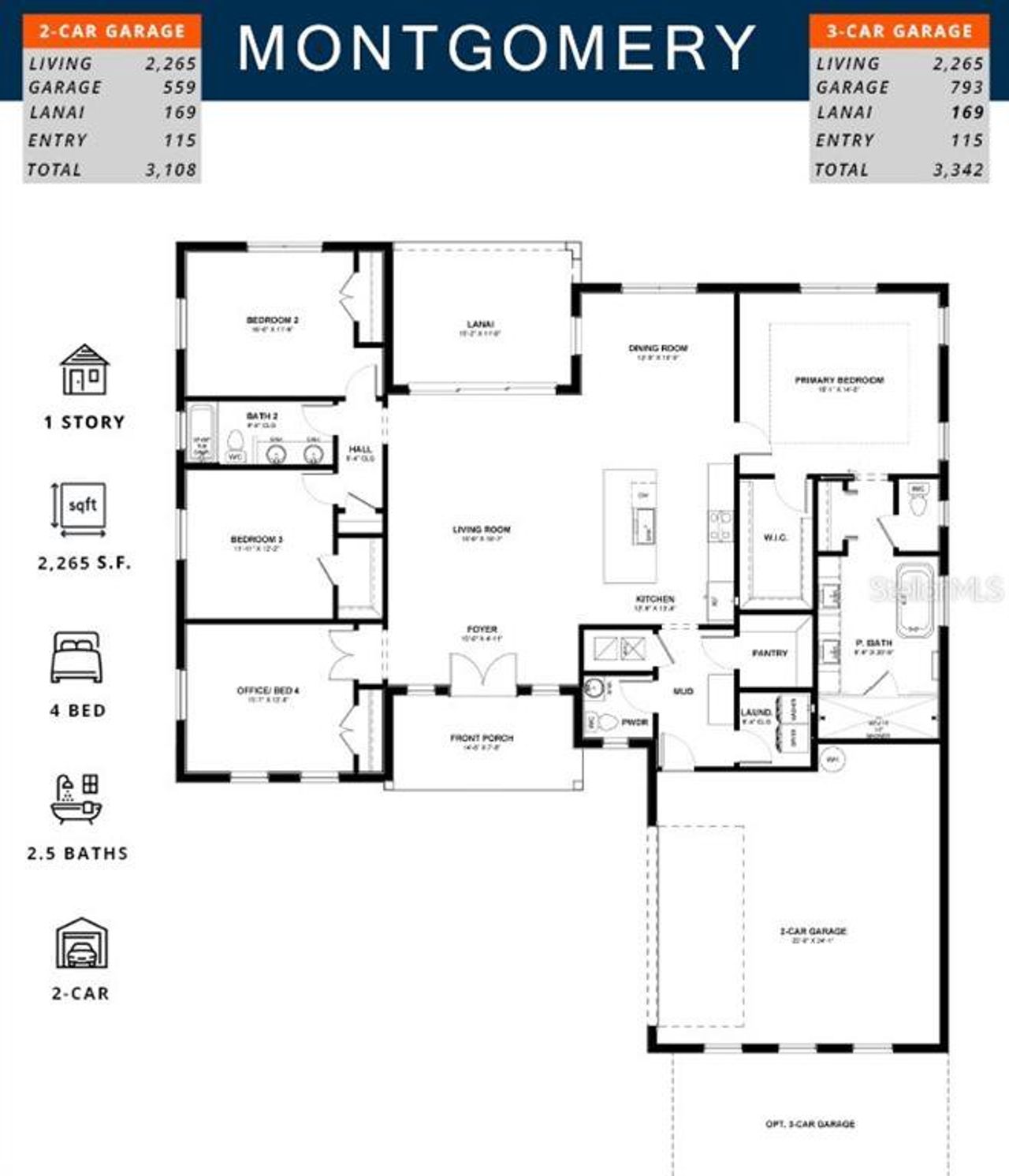 2D floor plan layout of this home in , Brooksville, FL (Image 2). 2D floor plan layout of this home in , Brooksville, FL (Image 2).